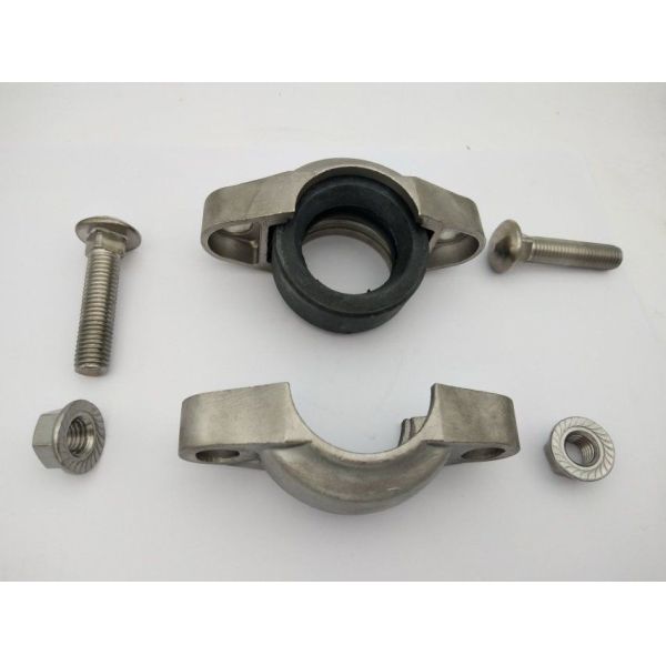 Pipes Stainless Steel Clamp Half Pipe Clamps With Simple Connecting Thread