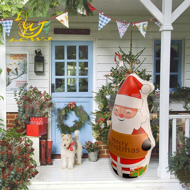 LC Blow Up Bopper Yard Decoration Christmas Inflatable Santa Claus Decorations with LED Light