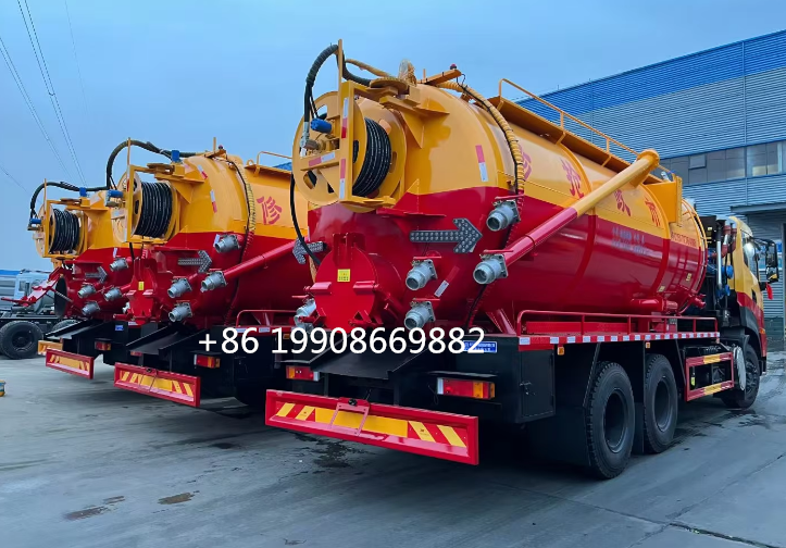 Dongfeng 6x4 Driver 20000L Sewage Suction Truck with Vacuum Pump for Sucking Waste Water Vacuum Sewer Tanker Suction Truck