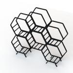 Metal Tube Frame Tyre Storage Rack Combined Hexagon Shape