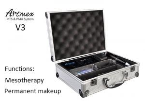 Silver Artmex V3 Digital Permanent Makeup Machine with 2 pcs free needles head for PMU