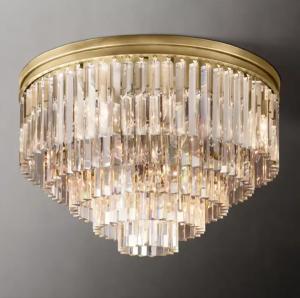China E12 / Candelabra Art Crystal Modern Copper Ceiling Light AC 85V-265V wholesale