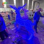 high durability Custom Chinese Lanterns Christmas Deer Lantern For Vacation Show