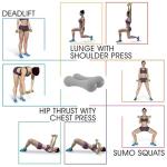 2KG Neoprene Coated Bone Shaped Dumbbells Cast Iron Colorful