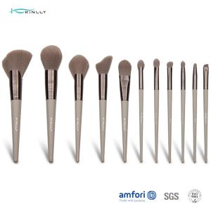 China 150g 12pcs Aluminum Ferrule Cosmetic Makeup Brush Set wholesale