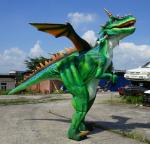 Light Weight Animatronic Dinosaur Costume Green