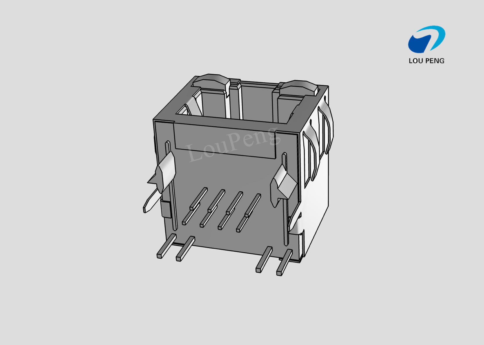RJ45 Connectors, RJ45, Single Port, Port Matrix Configuration 1 x 1, RJ Type Jacks & Plugs