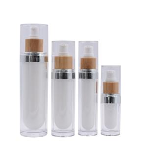 China 40ml 100g Airless Glass Cosmetic Bottles Moisturizers Airless Pump Jars Smooth Closure on sale