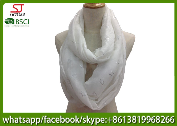 China factory direct supply thin neckerchief Gilding spring summer scarf 70*180cm 20%Cotton 80%Polyester keep clean