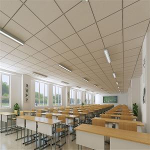 China Mineral Fiber Acoustic Soundproof Ceiling Heat Reduction Fire Resistant wholesale