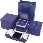 Double Door Storage Velvet Jewelry Box for Newest Style Packaging of Luxury