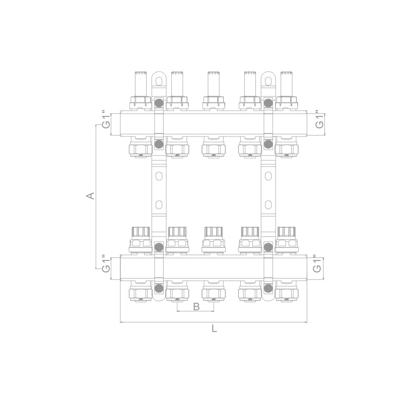 Pipeline Two Way Manifold Valve PTFE Customized HPB57-3 MF0003
