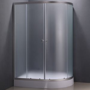 China 1150x800x1950mm 4mm Self Contained Shower Units Silver Aluminum Frame wholesale
