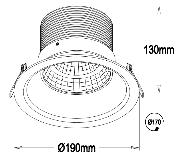 40W 2800 Lumens 36 Degree Lens 4000K Natural White Of Led Ceiling Light Warranty 3 Years