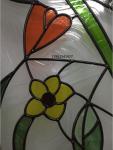 300mm 200mm Victorian Leaded Stained Leaded Glass Patina Caming