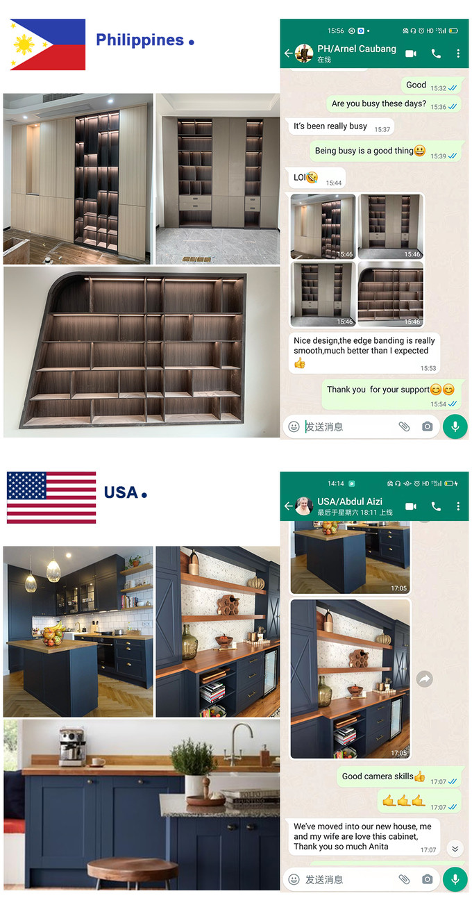 Artcheer Classic Wood Kitchen Cabinet Modern Design with E0 Grade Particleboard Doors