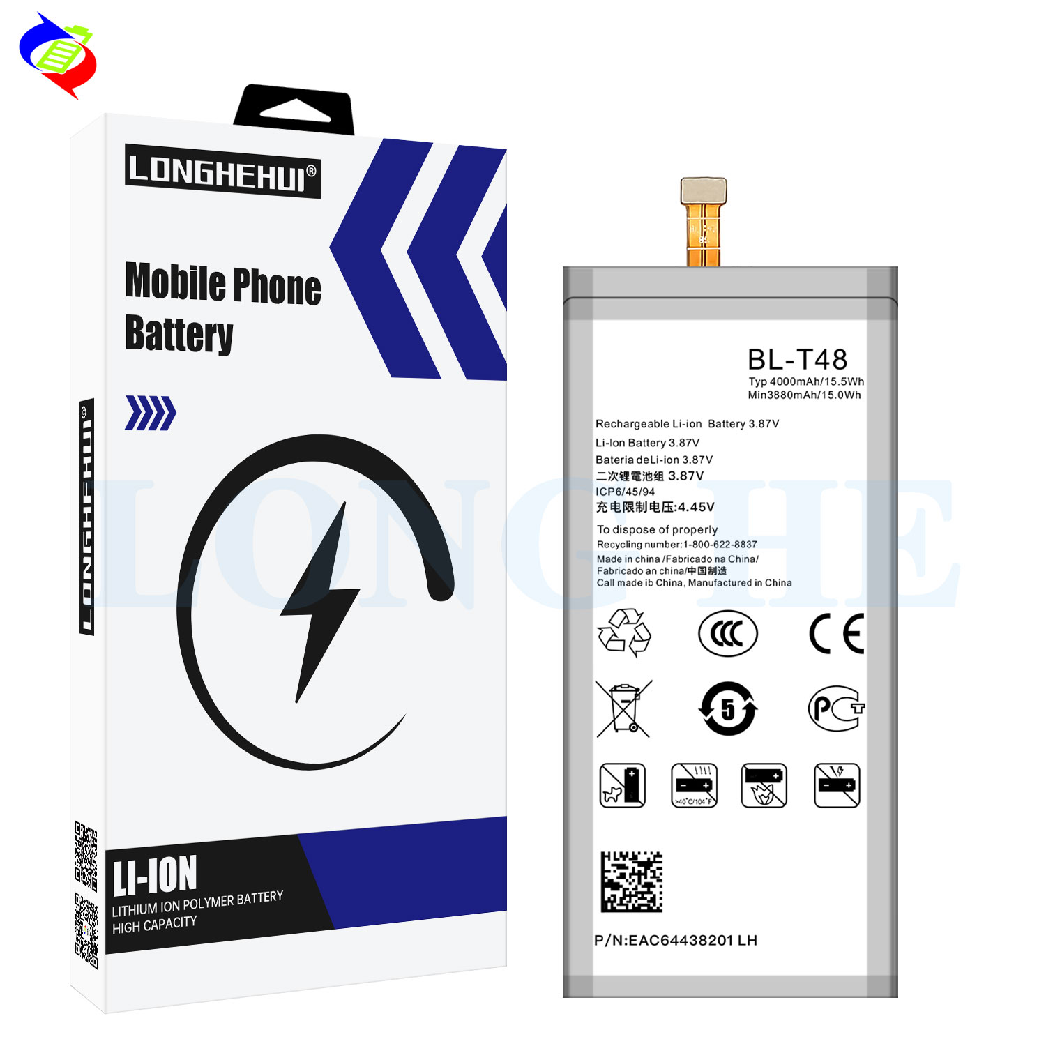High Capacity and BL-T48 Battery 4000mAh for LG STYLO 6 LM-Q730MM Mobile Phone Bateria