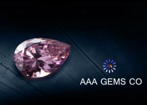 China Pink Pear Cut Classic Moissanite , Colored Moissanite Loose Stones wholesale