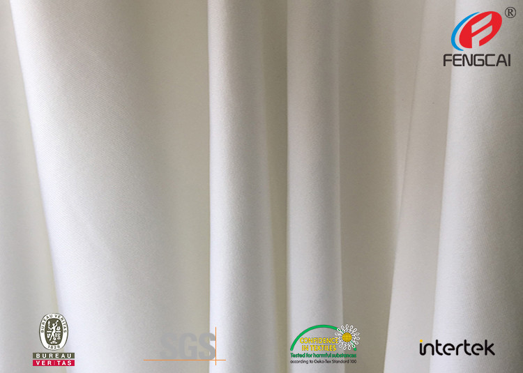 Double Faces White Weft Knitted Fabric Interlock Quick Dry Function 75D