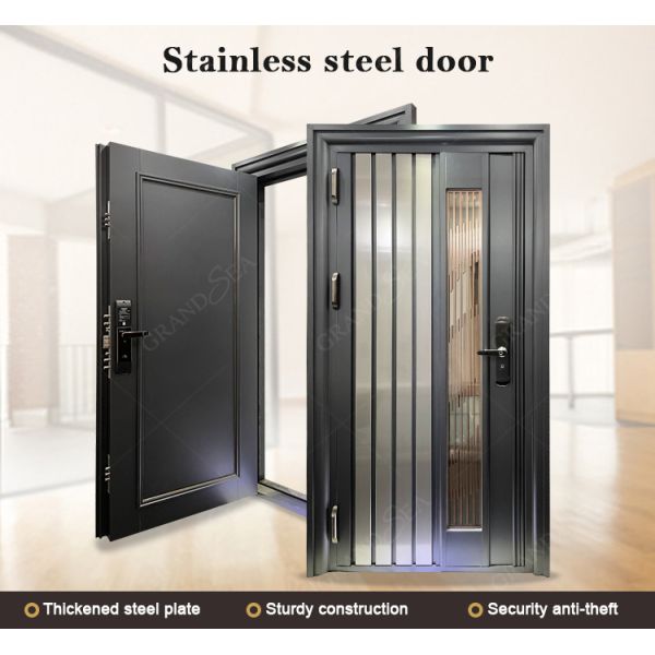 Modern Design Foshan Aluminum Pivot Entrance Door for Residential Main Entry Exterior French House Villa Front Entry Pivot Door