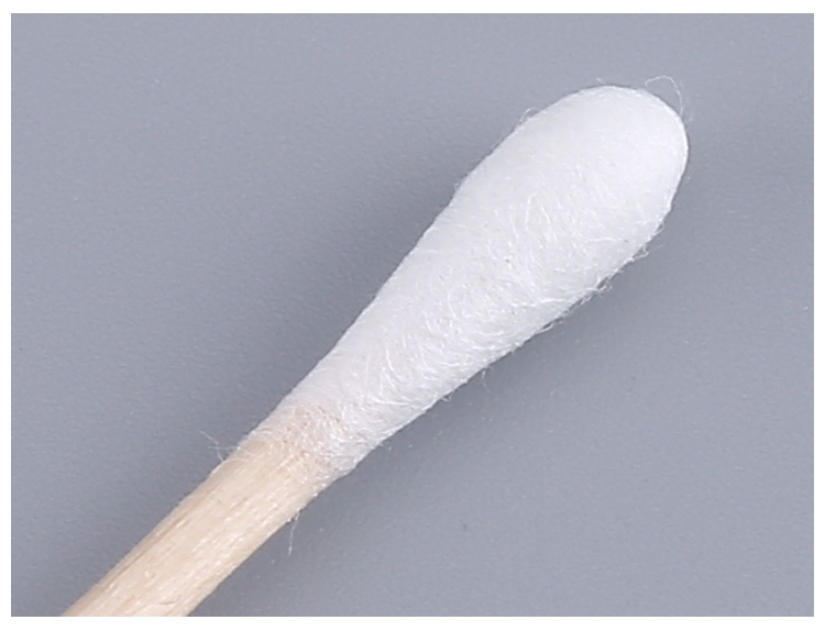 Paper Handle White Cotton Bud Swab Round Head For Cosmetic Cleaning