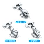 Frameless Hydraulic Concealed Hinges Stainless Steel Adjustable