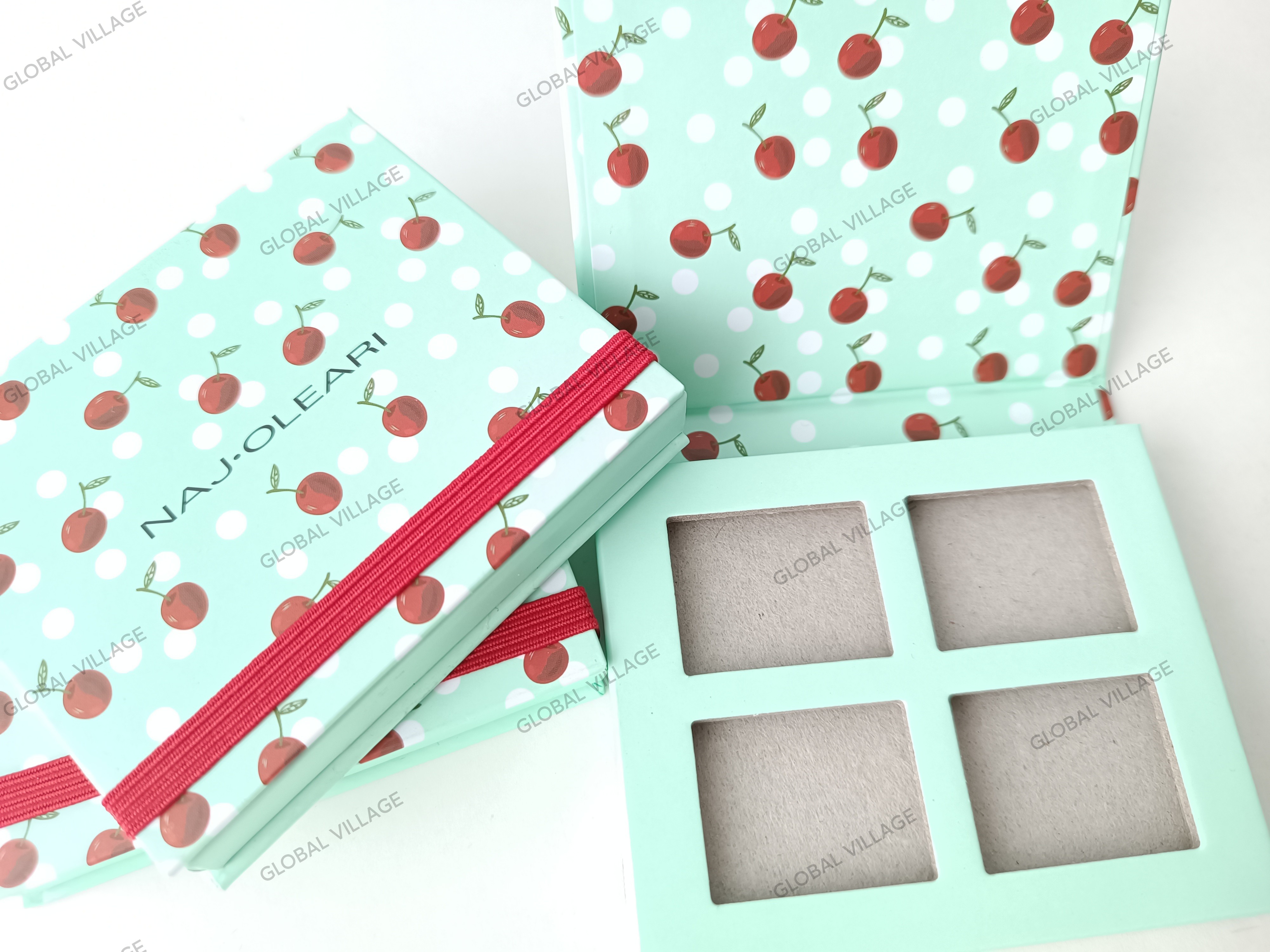4 Pans Empty Highlighter Contour Palette High Pigments Brighten Face Make Up