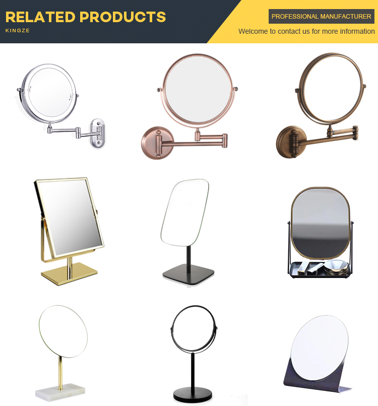 6 INCH Decorative Wall Adjustable Mirror Folding Bathroom Mirror Telescopic Double Side Mirror