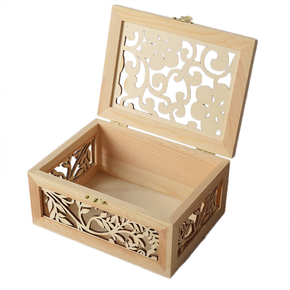 Custom Logo Natural Wooden Gift Packaging Box Engraved Sustainable