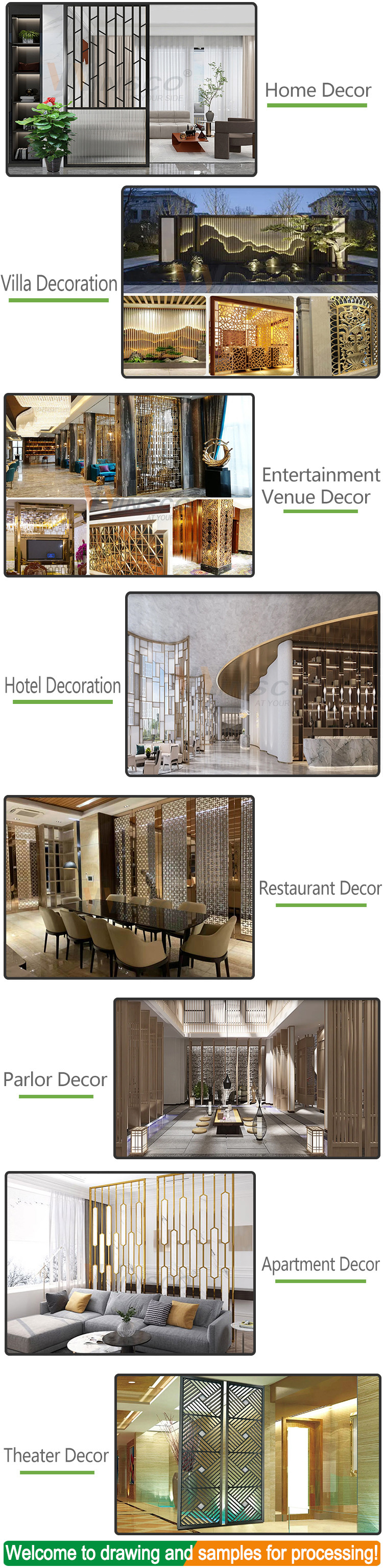 Red Bronze Hairline Surface Inox Stainless Steel Sheet Dividers 304l Room Divider Screen