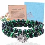 Handmade Round Green10mm Tiger Eye Bead Bracelet Crystal Healing