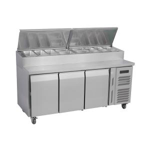 China 3 Doors Refrigerated Pizza Prep Table wholesale