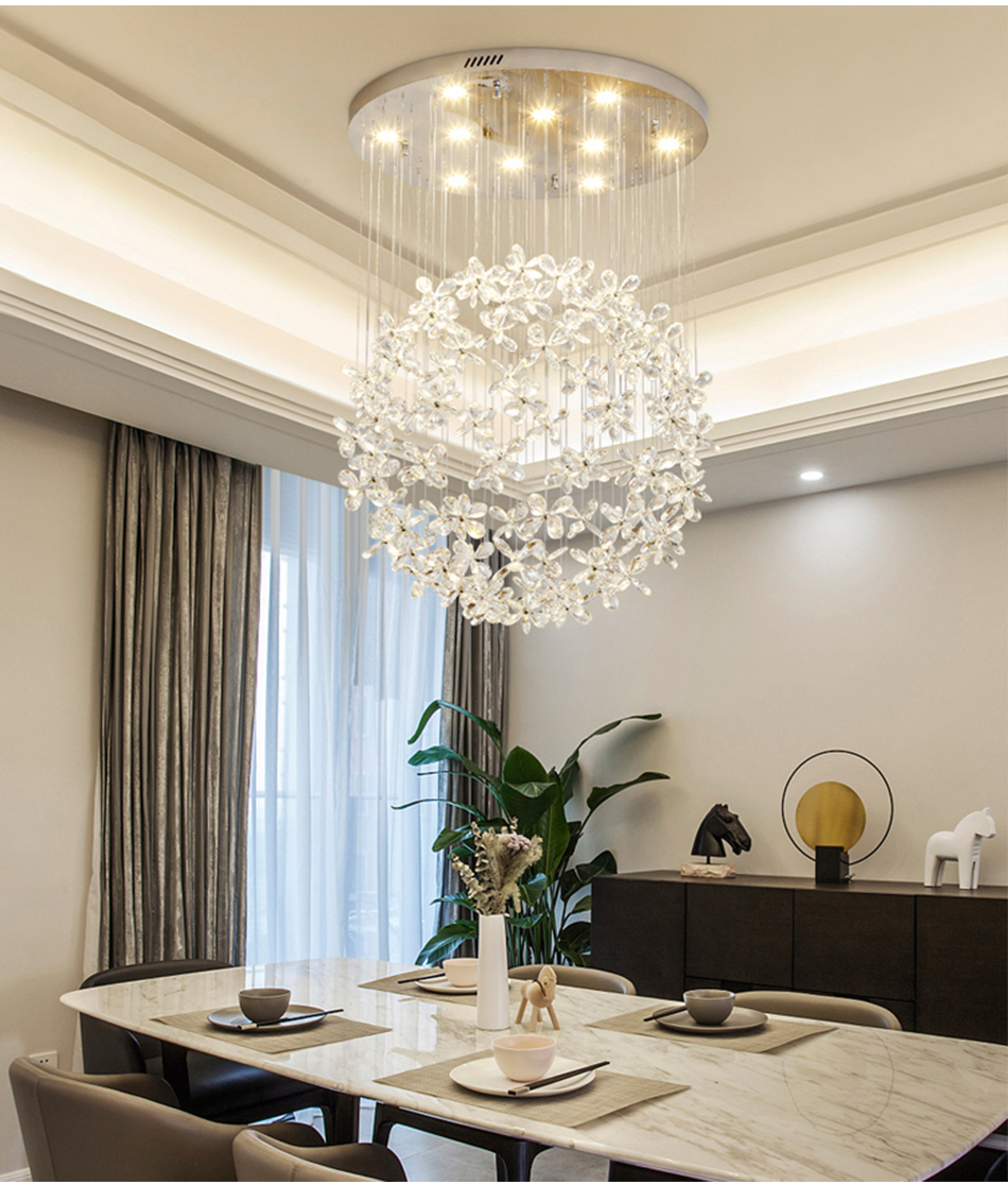 Modern Luxury Crystal Led Ceiling Chandelier For Living Room Large Butterfly Light hanging lamp（WH-NC-51）