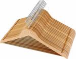handcrafted Wooden Suit Hangers Smooth Finish Solid Wood Coat Hanger