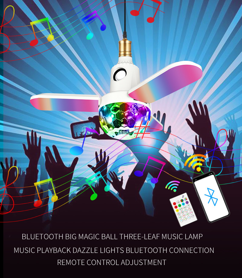 A2DP 5.0 Bluetooth Light Bulb That Plays Music 33W White Lighting