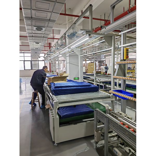 Customized Frame Width Modular Roller Conveyor Line for Mixed-Model Production 400 mm Drum Width