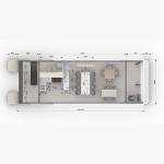 2 Story Aluminum Party House Boat Club Restaurant With 30 People Capacity