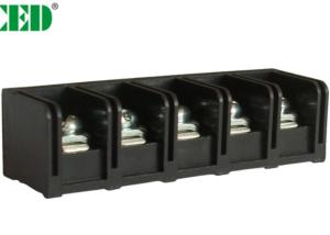 China 11mm Pitch Black 20A Barrier Terminal Blocks With 2-12 Poles Brass PBT wholesale