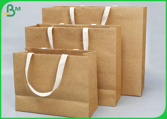 300gr 350gr 400gr Smooth Surface Kraft Paper Roll Brown In Reel Package 