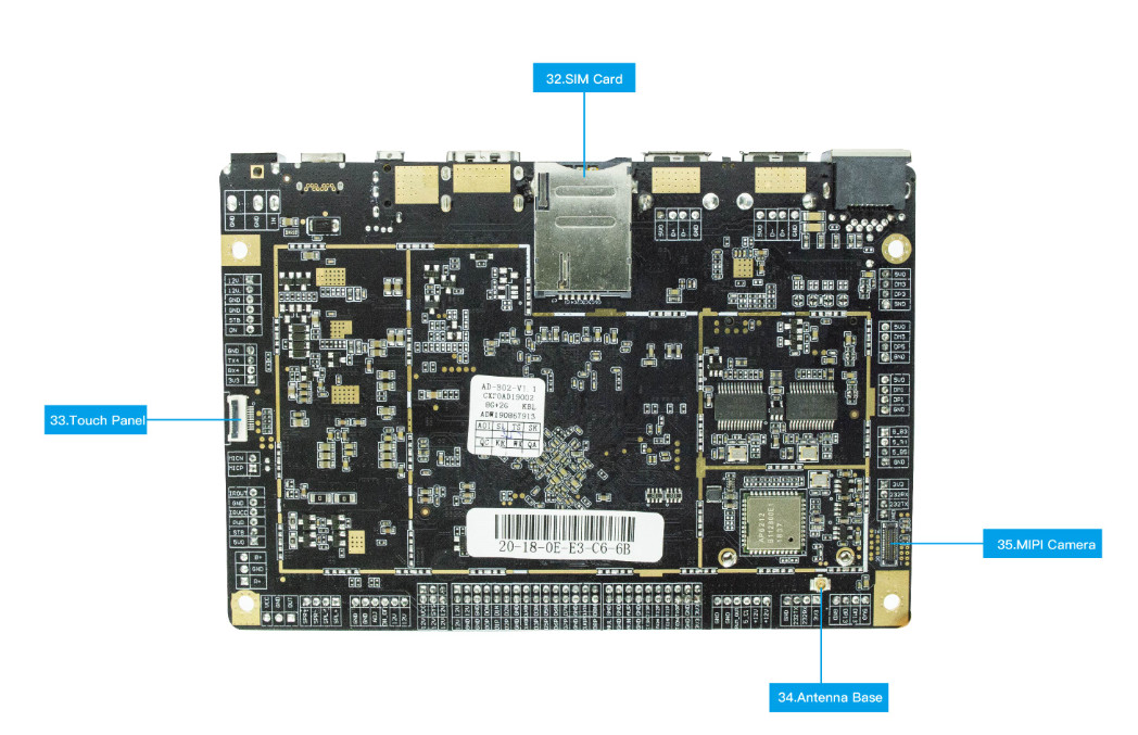 EDP LVDS 4K Embedded System Board Quad Core Rockchip Rk3288 OEM 7X24 Unattended Mainboard