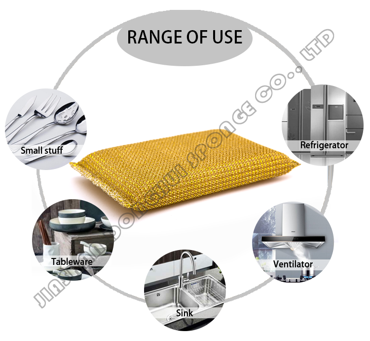 Commercial Stainless Steel Sponge Scrubber Powerful Rust Resistance