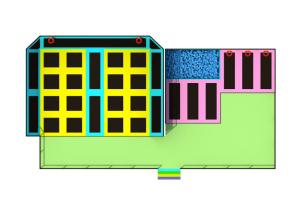 China Big Preschool Jump Trampoline Park Equipment For 3-15 Years wholesale