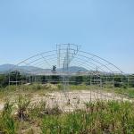 Umbrella Galvanized Greenhouse Frames Single Span Tropical Tunnel Automatic Vent