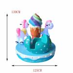 Plastic Adults Kiddie Carousel ride Coin Operated For Outdoor Playground