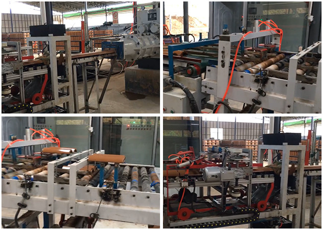 Automatic Tile Making Machine PLC Length Control Pressed Roofing Tiles Forming Line