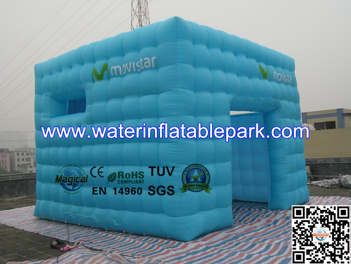 Sky Blue 5x5m Inflatable Tent For Advertising , 4 Season Outdoor Tent
