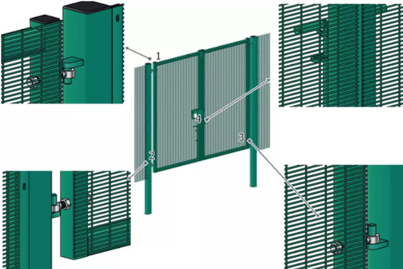 3d Welded 358 Anti Climb Fence Clear View Anti Theft Prison 3"*0.5''*8# Gauge