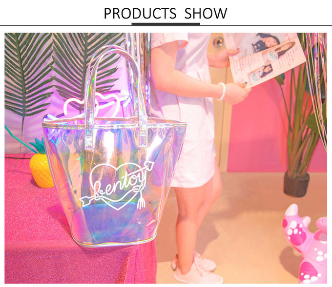Holographic Travel Transparent Shoulder PVC Handbags