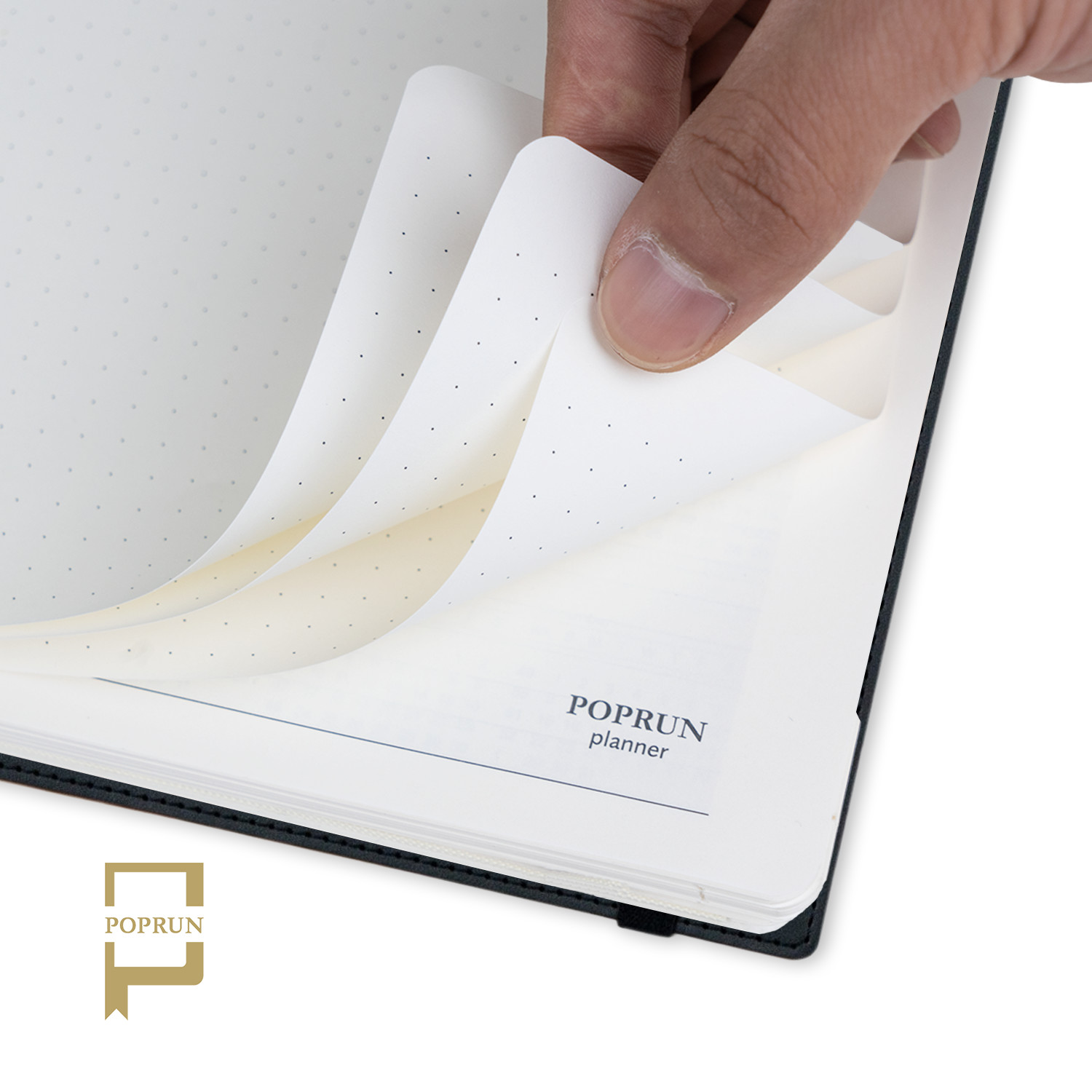 Softcover Weekly Daily Planner 2023 Black 100GSM Ivory Paper