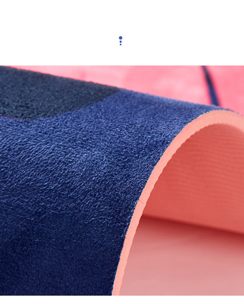Eco Friendly Flower Printing Suede Rubber Yoga Mat 6MM Thick For Home Pilates Sport